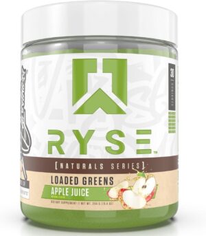 Ryse Loaded Greens Superfood Powder - Apple Juice - 30 Servings | Daily Supplement with BettaBerries & Sukre Fiber - Supports Balance, Digestion, Immunity & Energy - No Artificial Sweeteners
