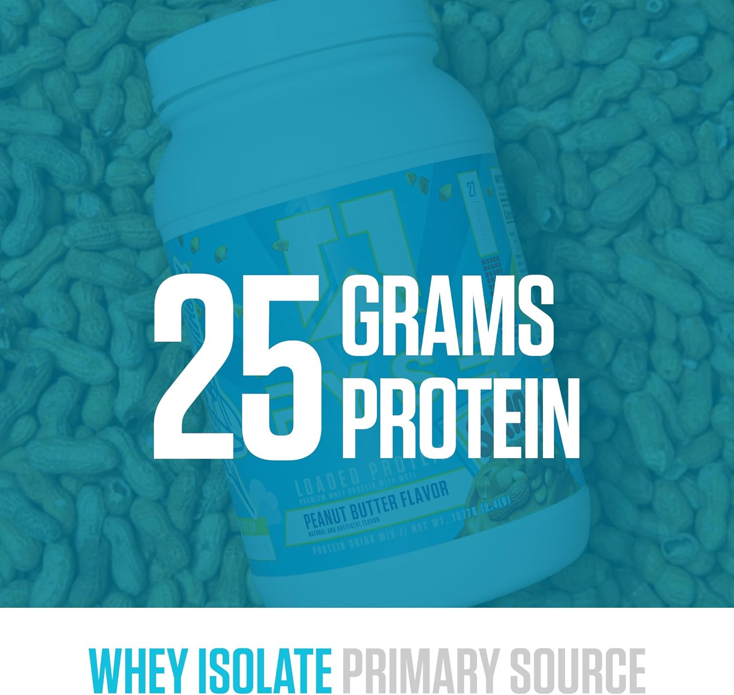 RYSE Loaded Protein Powder - Skippy Peanut Butter - 25g Whey Protein Isolate & Concentrate with Prebiotic Fiber & MCTs - Low Carb, Low Sugar, Digestive-Friendly - 20 Servings / 1.5 lb Tub - Image 3