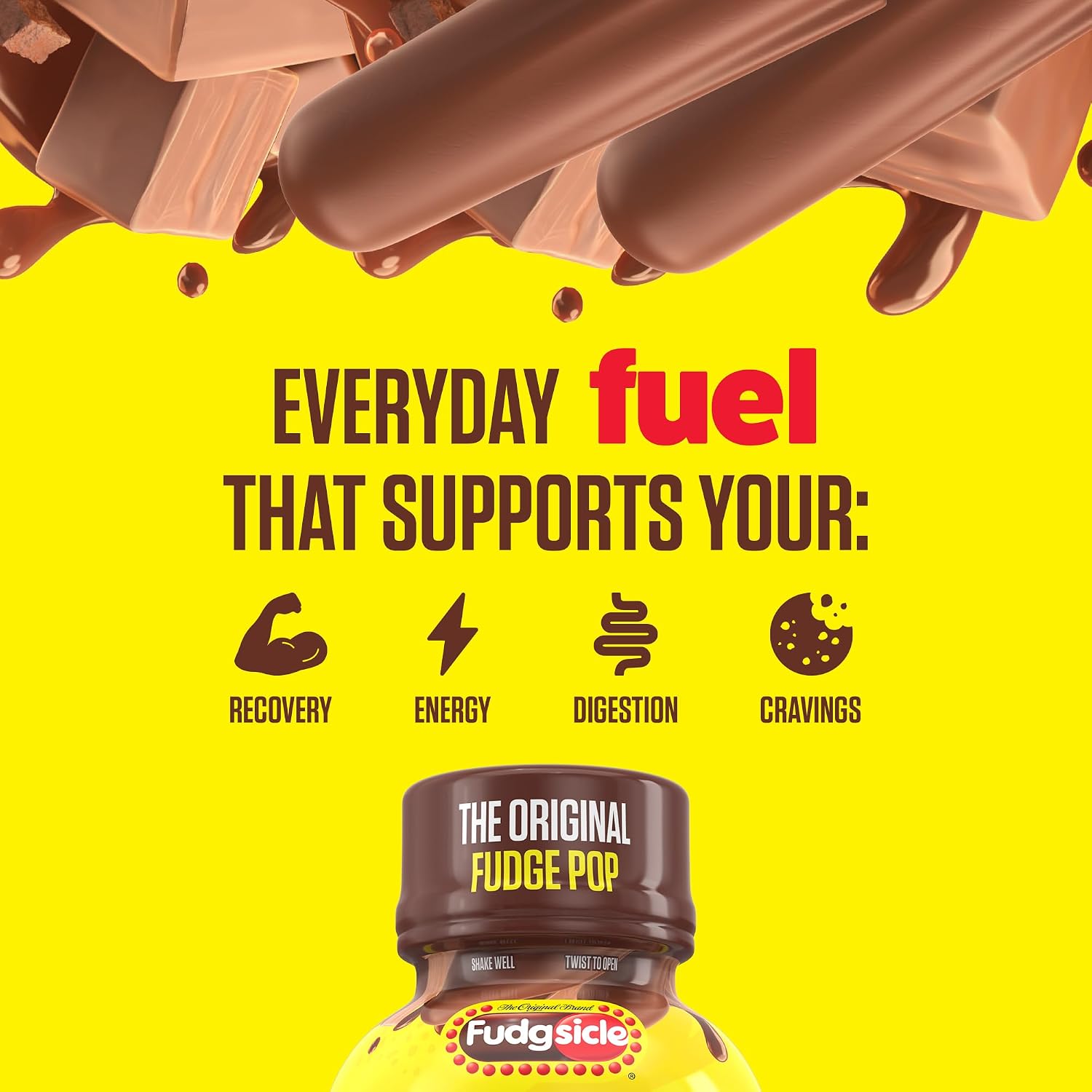 RYSE Protein Shake - Fudgsicle The Original Fudge Pop - 30g Protein Ready to Drink - 160 Calories, Zero Added Sugar, Gluten Free - Smooth & Delicious Nostalgic Flavors - 12 Fl Oz (12 Pack) - Image 3