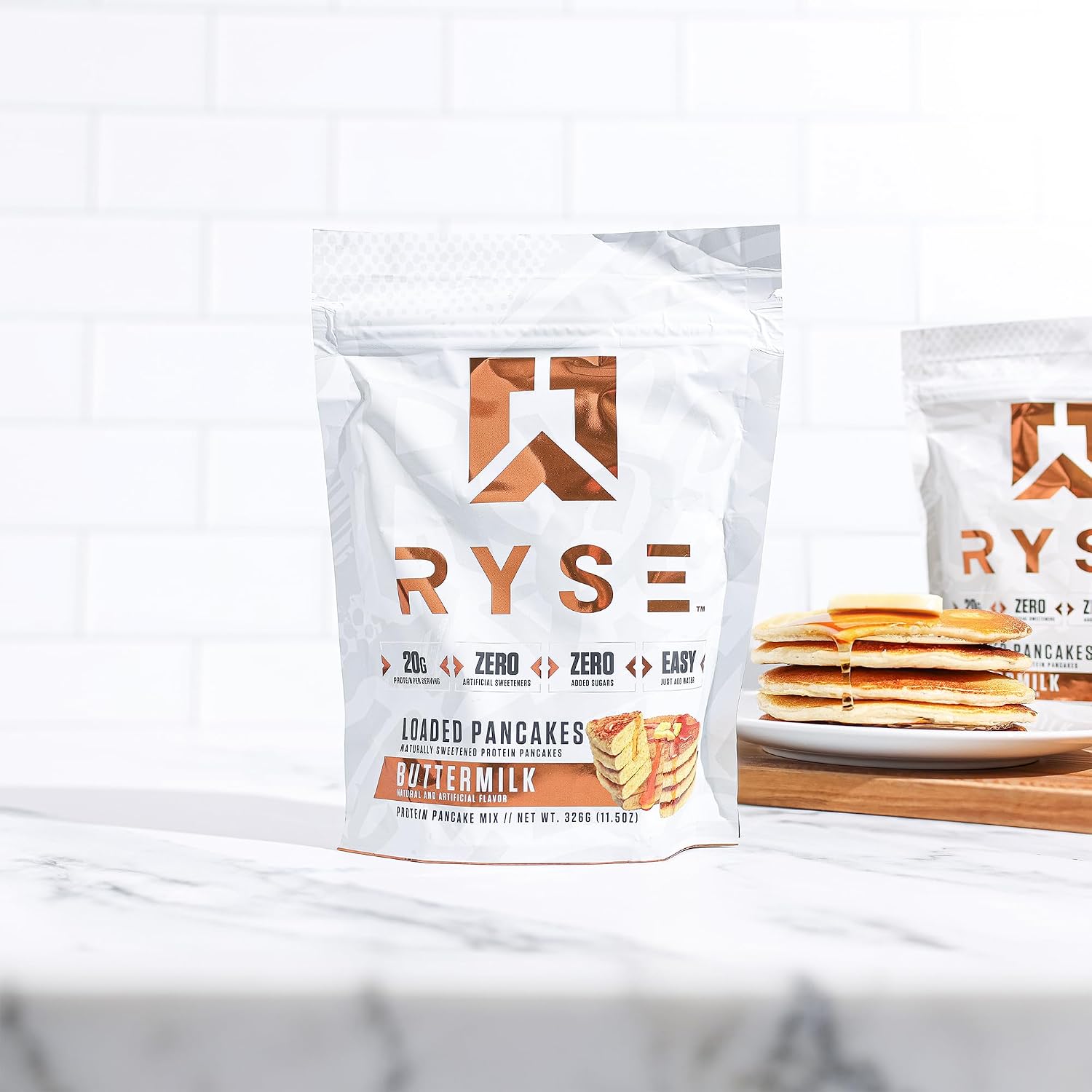 RYSE Loaded Protein Pancake & Waffle Mix - Blueberry - Naturally Sweetened Breakfast with 21g Protein, 3g MCTs and 2g Fiber - No Added Sugar - High Protein Snack for Clean Energy - 6 Servings - Image 5