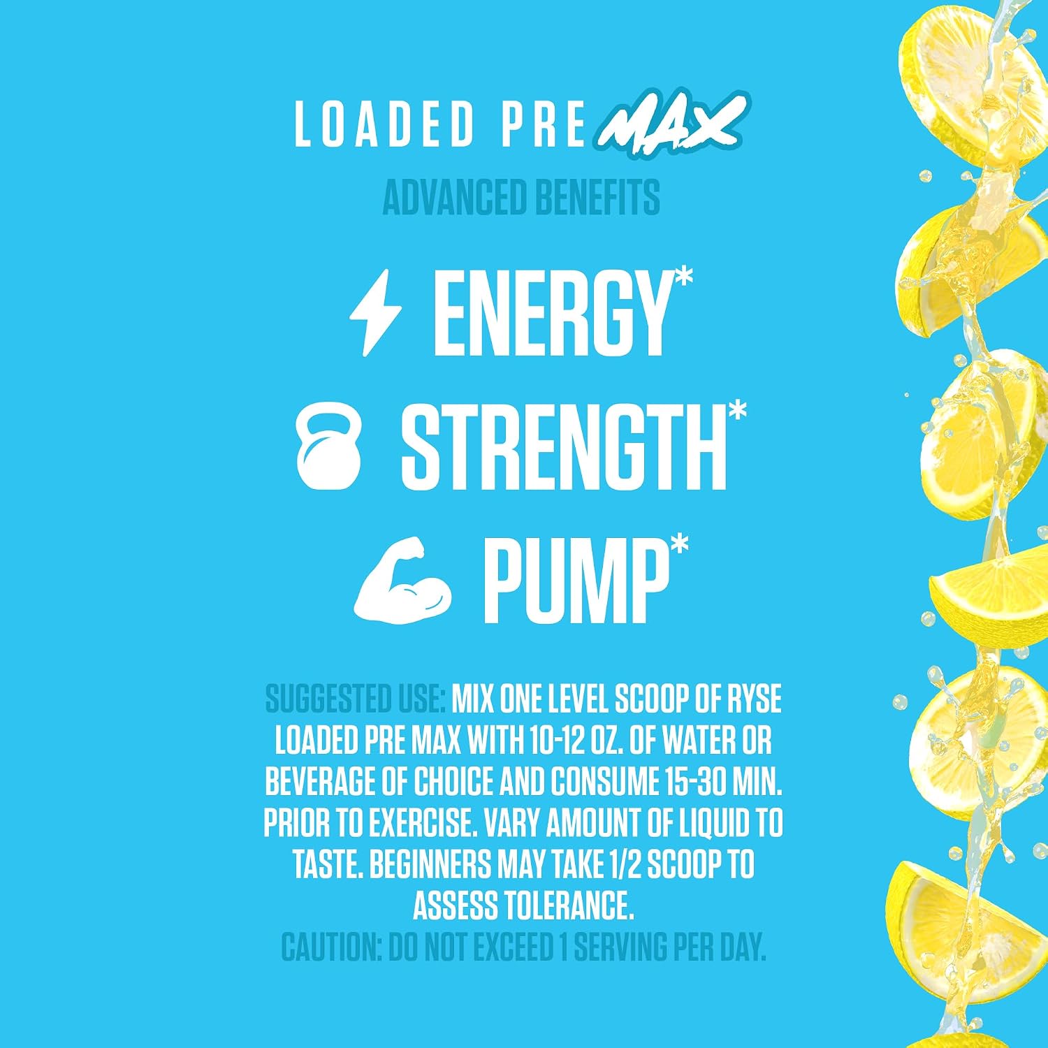 Ryse Loaded Pre Max Pre Workout Powder - Orange Cream - 300mg Dual-Phase Caffeine for Sustained Energy for Men & Women - L-Citrulline, PeptiPump & Alpha-GPC for Power, Pumps & Focus - 25 Servings - Image 5