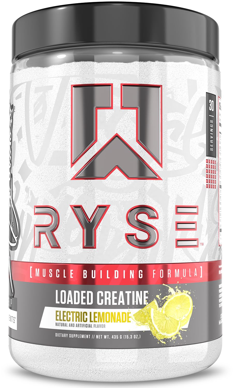 RYSE Loaded Creatine for Men & Women - Electric Lemonade - Muscle Building Formula with 3 Forms of Electrolytes, Betaine Anhydrous and Peak ATP - Strength, Power & Endurance Support - 30 Servings - Image 7