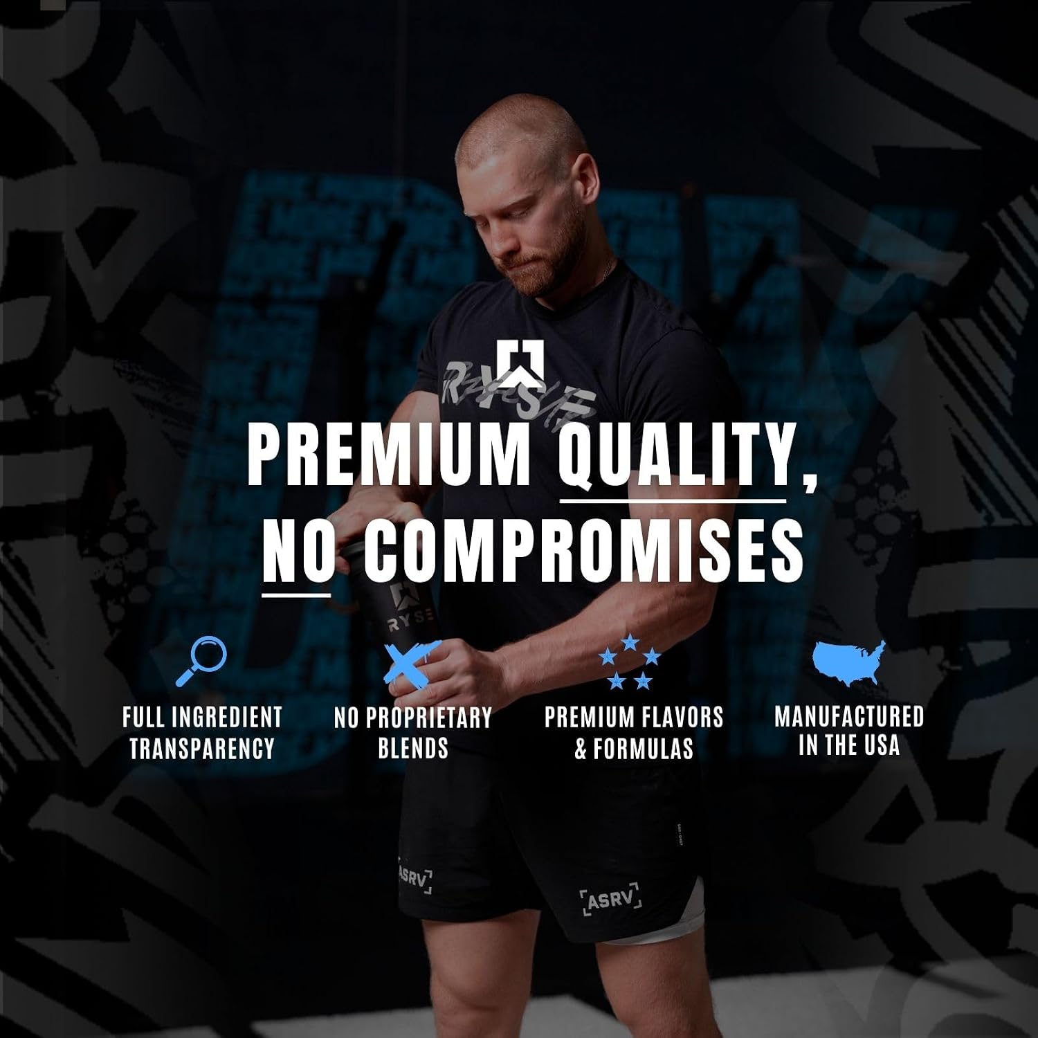 RYSE Project Blackout Pump Cap Max - Pre Workout Nitric Oxide Booster Supplement for Men with Betaine Nitrates & Citrulline Peptides for Maximum Muscle Pumps and Blood Flow - 30 Servings (120 Count) - Image 4