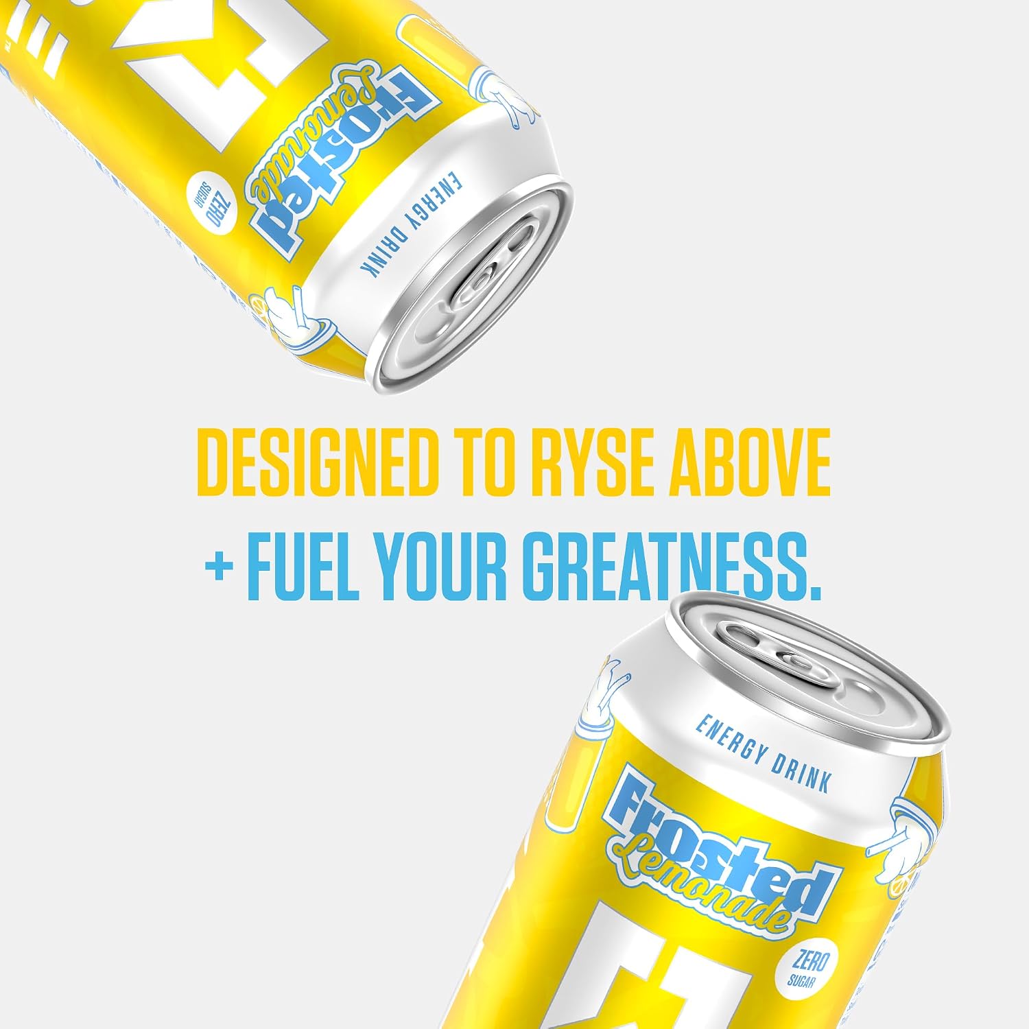 RYSE Fuel Energy Drink - Frosted Lemonade - Sugar Free - 200mg Natural Caffeine, New Formula to Supports Cognitive Health & Improves Focus - No Artificial Colors - 16 fl oz Cans (12-Pack) - Image 6