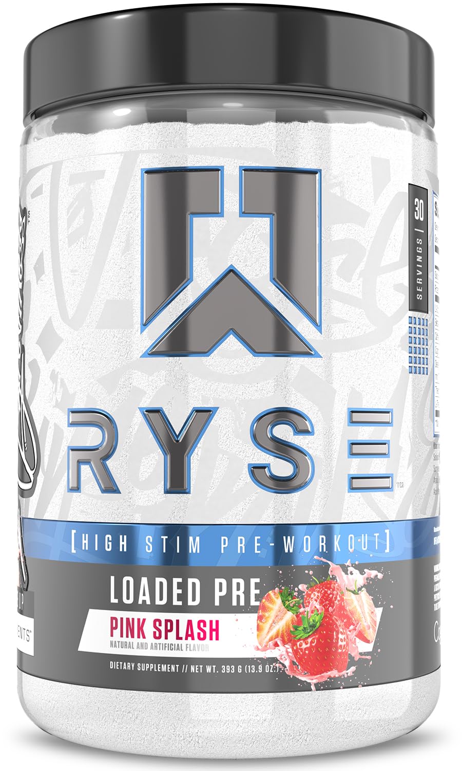 Ryse Loaded Pre Workout Powder - Pink Splash - Daily Pre-Workout for Men & Women with 325mg Caffeine, Beta Alanine, and Citrulline for Pump, Focus, and Energy - 30 Servings - Image 7