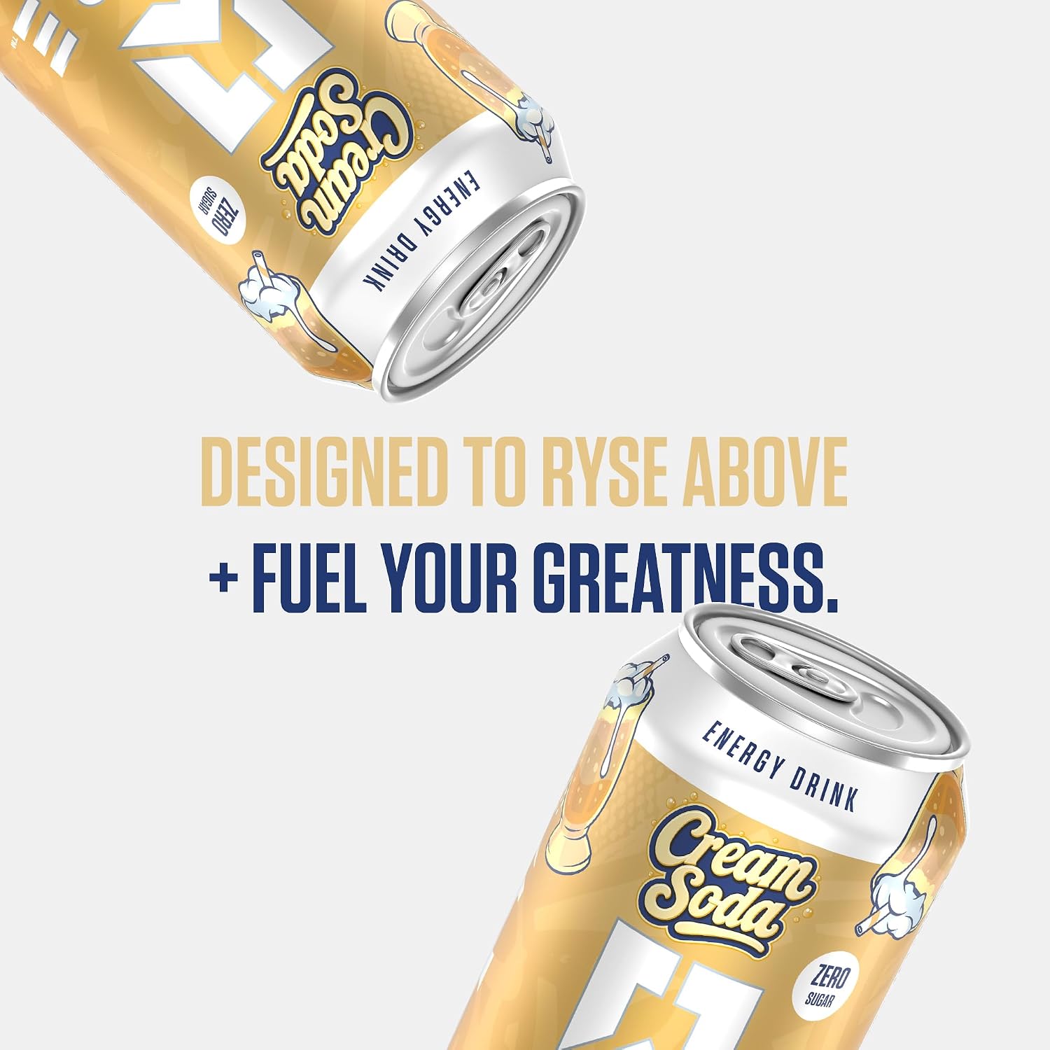 RYSE Fuel Energy Drink - Cream Soda - Sugar Free - 200mg Natural Caffeine, New Formula to Supports Cognitive Health & Improves Focus - No Artificial Colors - 16 fl oz Cans (12-Pack) - Image 6