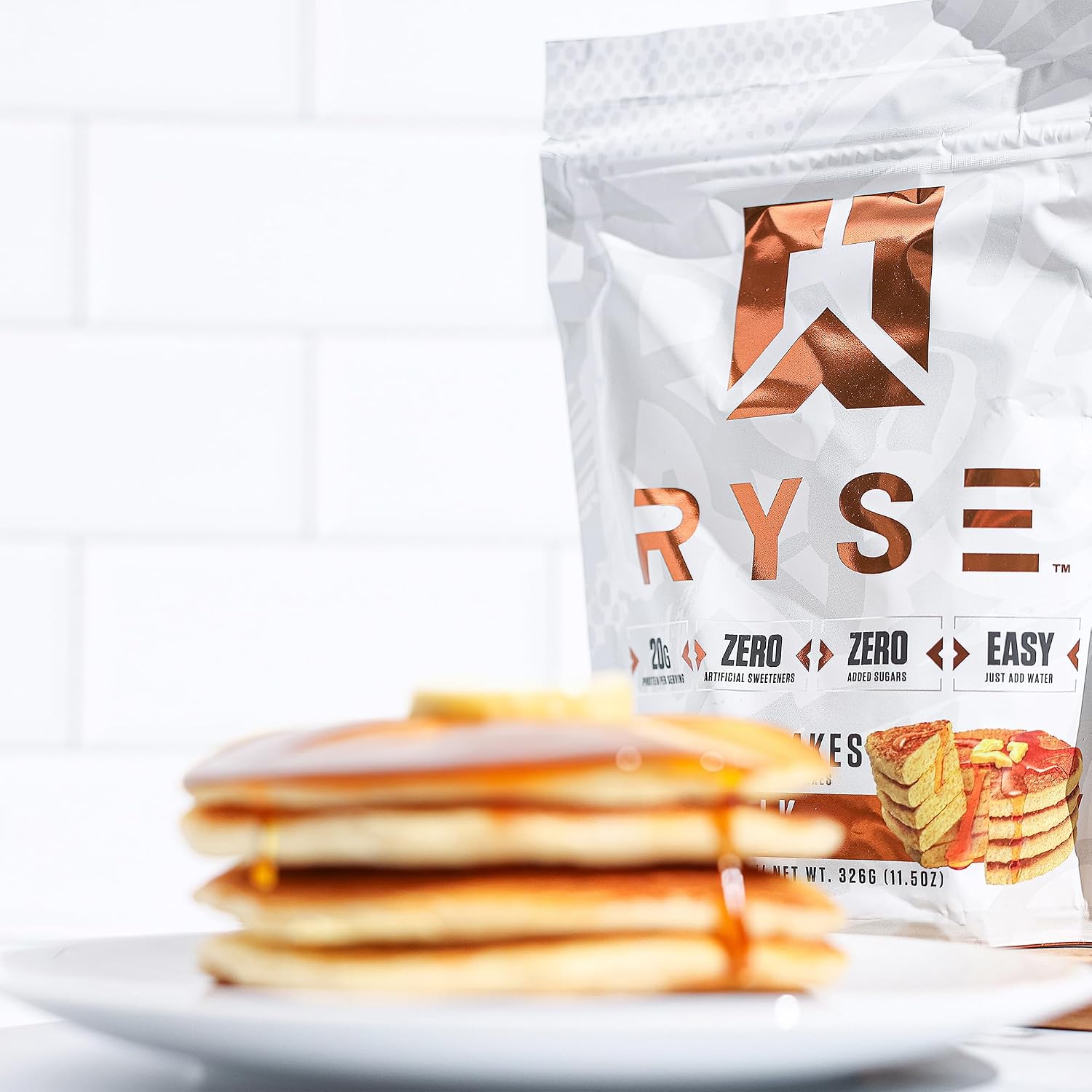 RYSE Loaded Protein Pancake & Waffle Mix - Buttermilk - Naturally Sweetened Breakfast with 21g Protein, 3g MCTs and 2g Fiber - No Added Sugar - High Protein Snack for Clean Energy - 6 Servings - Image 5
